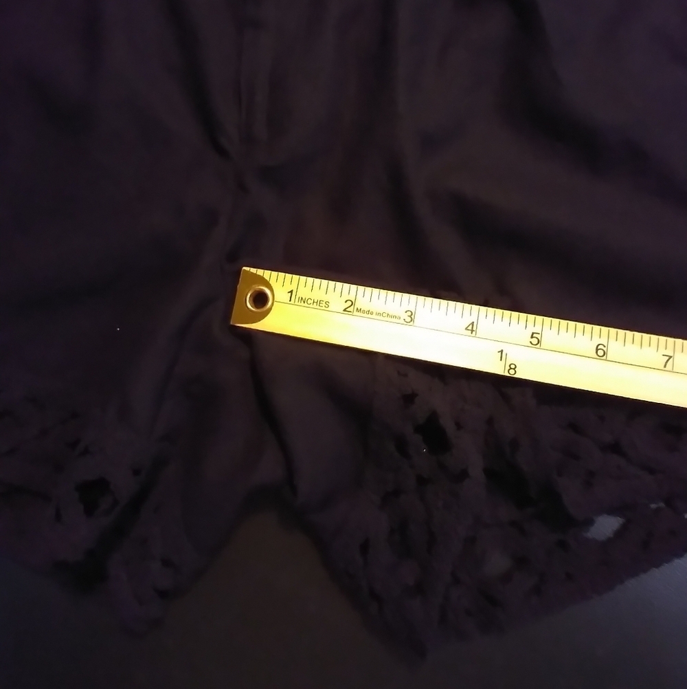 NWT INC Women's Black Shorts Embroidered Hem Pockets Formal Minimalist Event - Picture 7 of 8